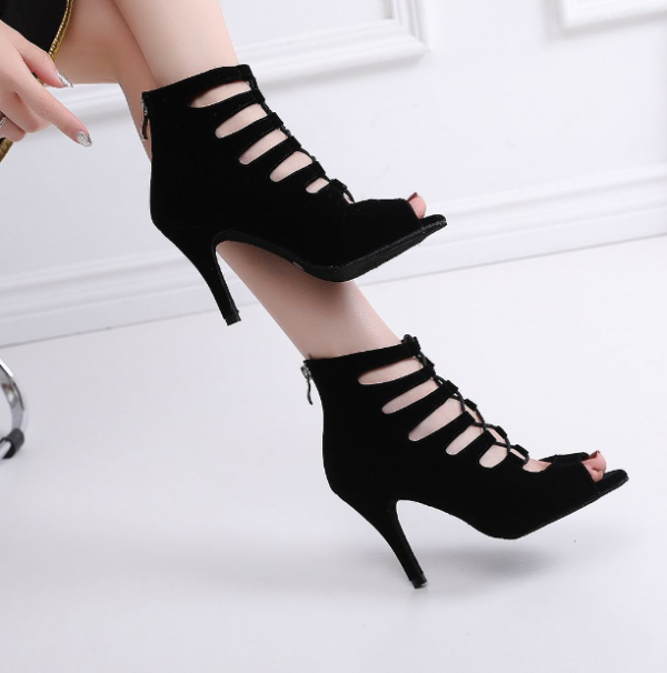 Women's Soft Bottom Red Short Peep Toe High Heels