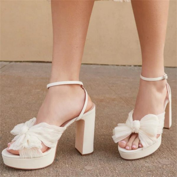 Women's Platform High Heels Fashion Bowknot Sandals