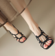 Summer Retro Hollow-out Roman Style Sandals High Heels