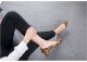 Women's Spring And Summer Korean-style Suede Leopard Pointed High Heels